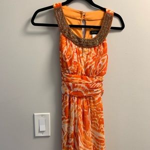 Orange beaded dress